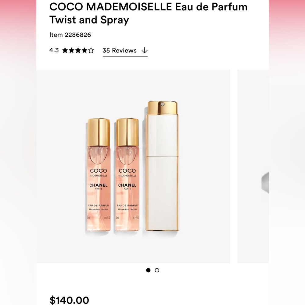 CHANEL travel size perfume